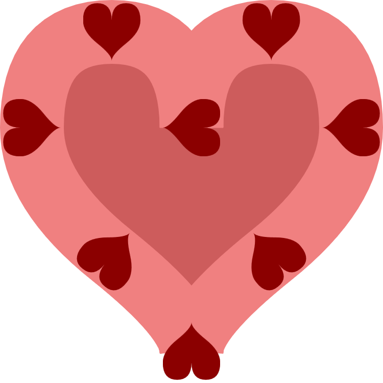 Another version of the heart-marked heart, identical to the last except that the marker on the dimple is sideways instead of angled and the marker on the bottom point is upside-down.